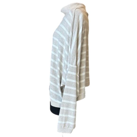 Lucky Brand Pullover Cloud Mock Neck Sweater Top Stripes Soft Casual Size XXL - Picture 4 of 14